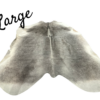 Large size Silver Grey Dark Cowhide