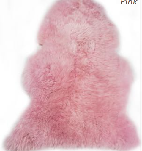 Merino Sheepskin Rug - Pink (Large)
