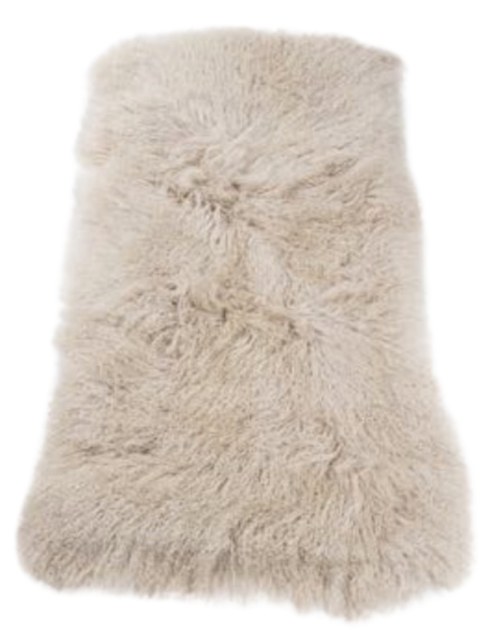 Mongolian Throw or Blanket - Oatmeal