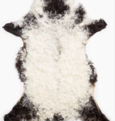 Curly Mountain Sheepskin Rug - Black