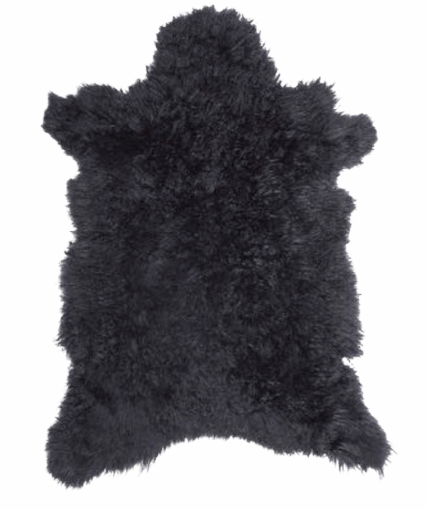 Cashmere Goat Skin Rug - Noir