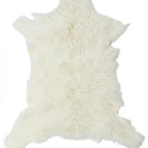 Cashmere Goat Skin Rug - Frost