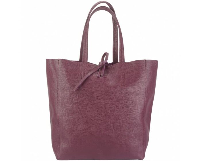 Italian Leather Shopping Tote