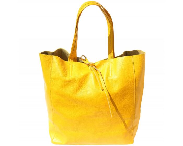 Italian Leather Shopping Tote