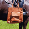 Arizona Saddle - Genuine Leather Tote Bag