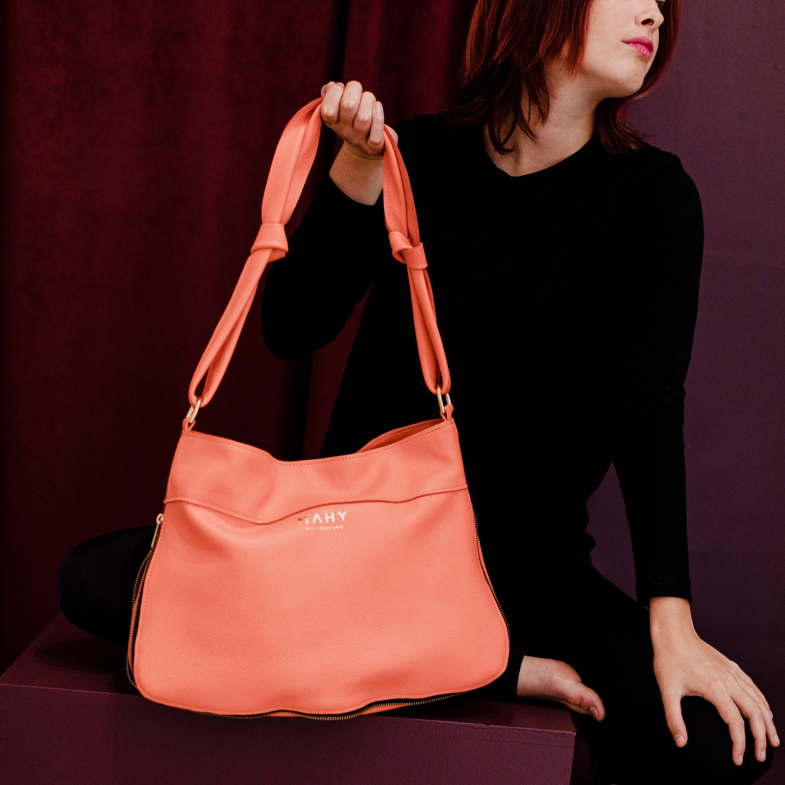 Artisan handbag by MAHY in RAM Colour 370 Living Coral